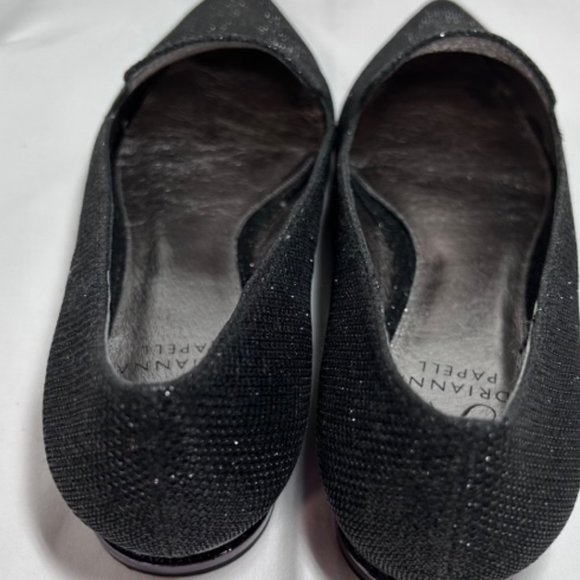 Adrianna Papell Taylor Jimmy Net Black Metallic Fabric Pointed Toe Slip On Flats - Picture 16 of 16